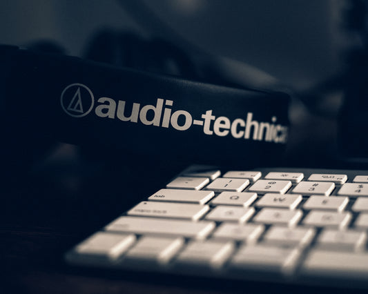 black Audio-technica headphones