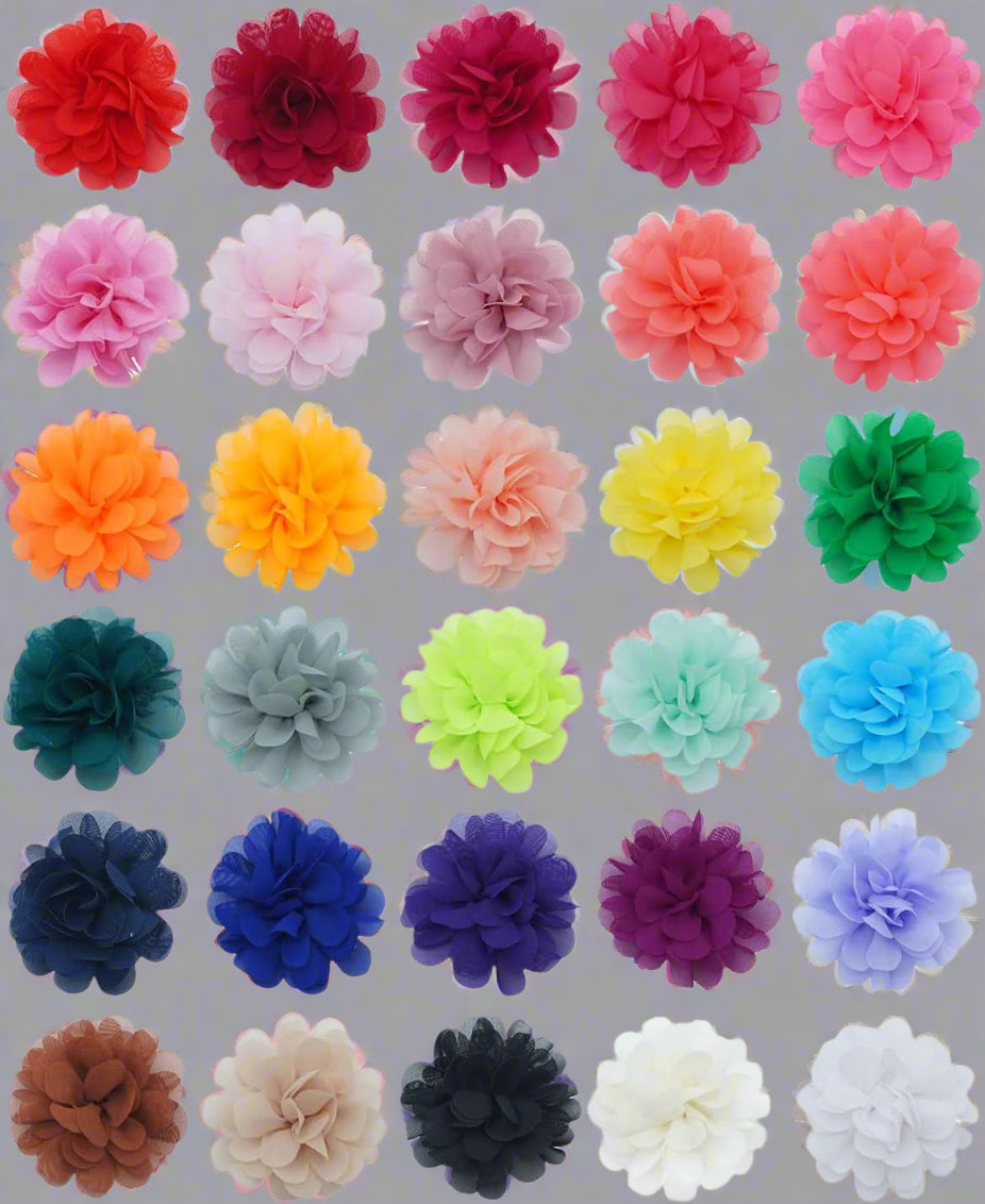 30Pcs/Pack 2.8" Plain Pet Puppies Collar Embellishment Flowers Bows Attachment Small Medium Large Dogs Cats Collar Charms Accessories Slides
