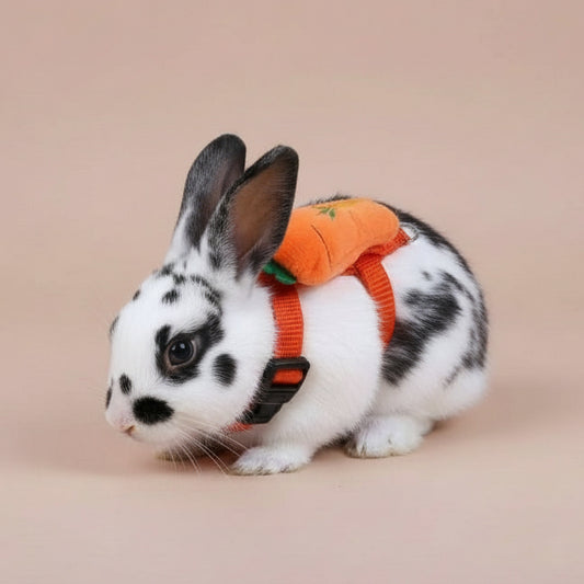 Cartoon Rabbit Harness and Leash Set Walking Adjustable Pet Harnesses for Small Animals Bunny Guinea Pig Mascotas Accessories