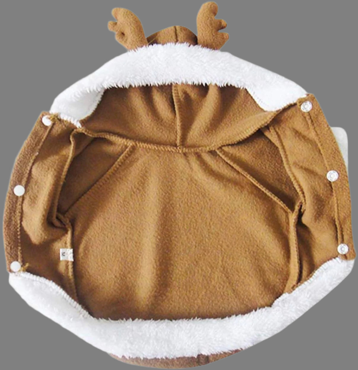 Dog Cat Christmas Reindeer Costume, Funny Pet Elk Cosplay Dress, Puppy Fleece Outfits Warm Hoodie Xmas Apparel Clothes (3XL Size)