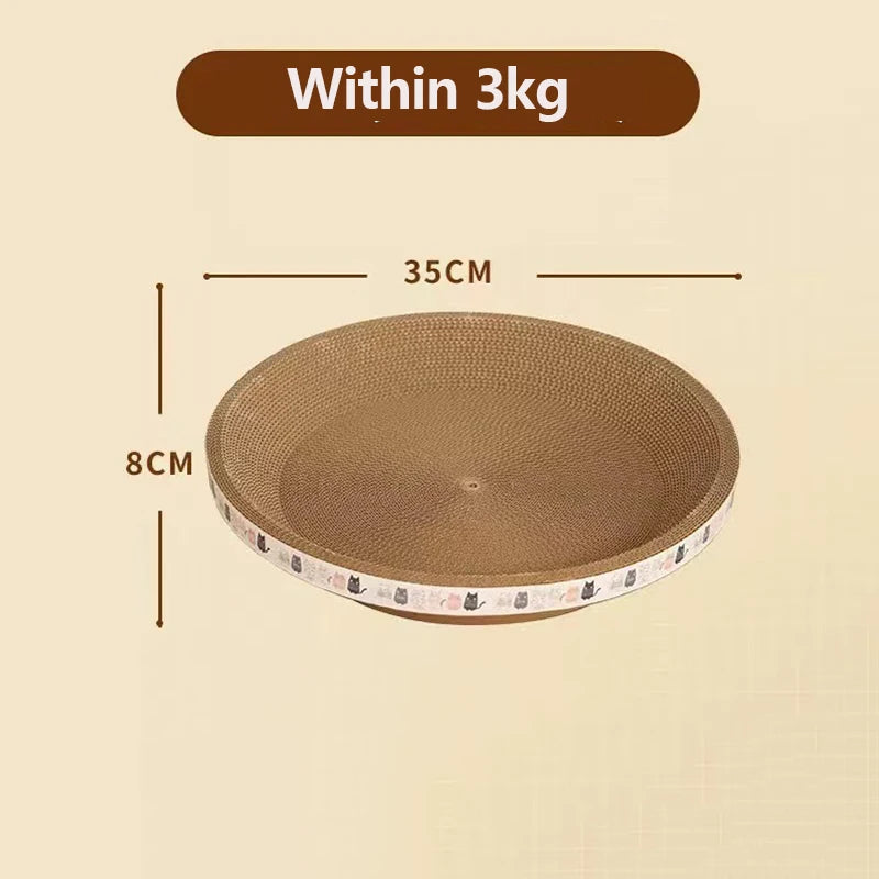 Corrugated Cat Scratcher Cat Scrapers round Oval Grinding Claw Toys for Cats Wear-Resistant Cat Bed Nest Cat Accessories