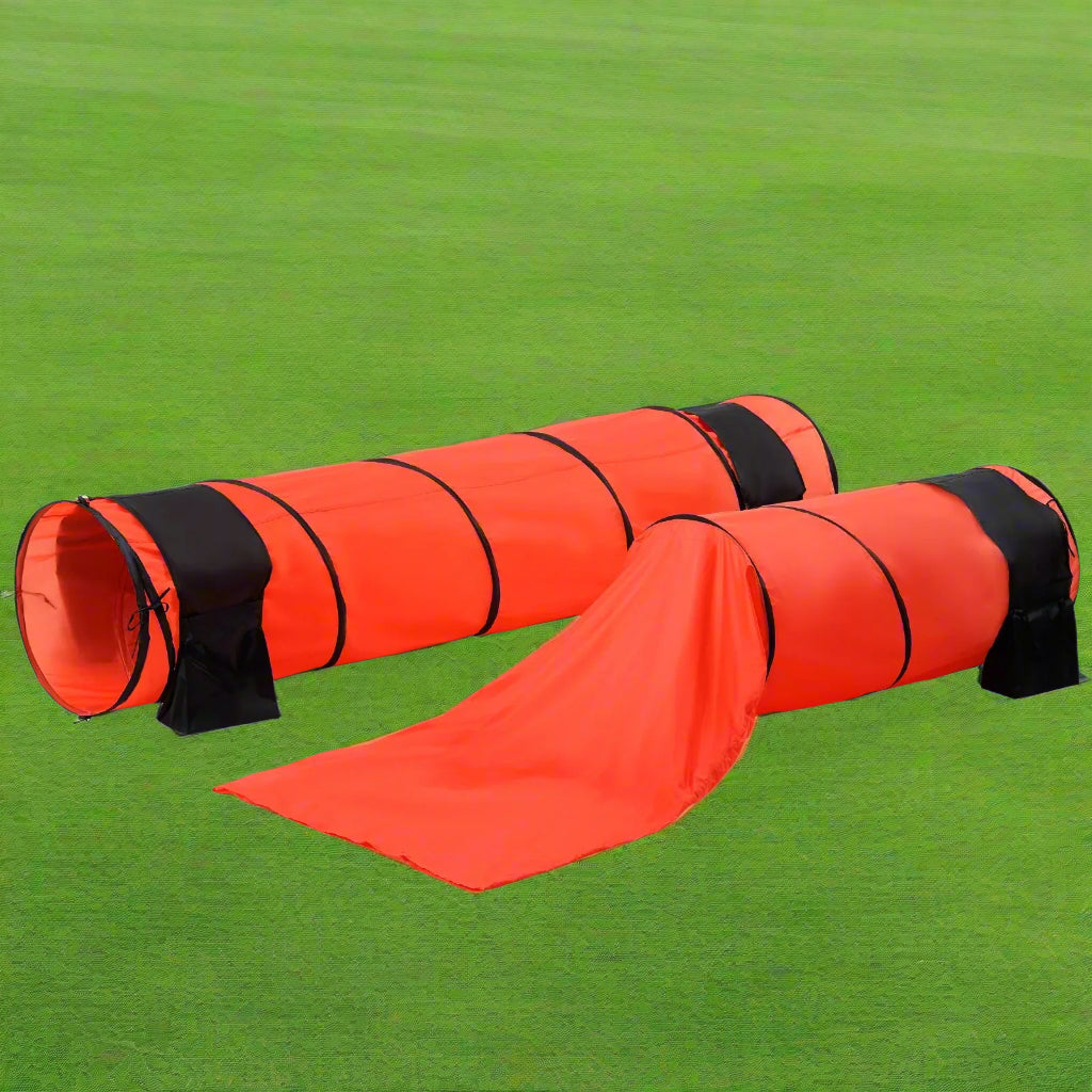 VEVOR Dog Agility Training Equipment 7 PCS Set Upgrade W/ Hurdles 2 Tunnels Ring