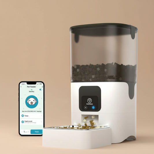 Smart Automatic Cat Feeders Wifi Pet Feeder with APP Control for Remote Feeding Detachable for Easy Clean Cat Food