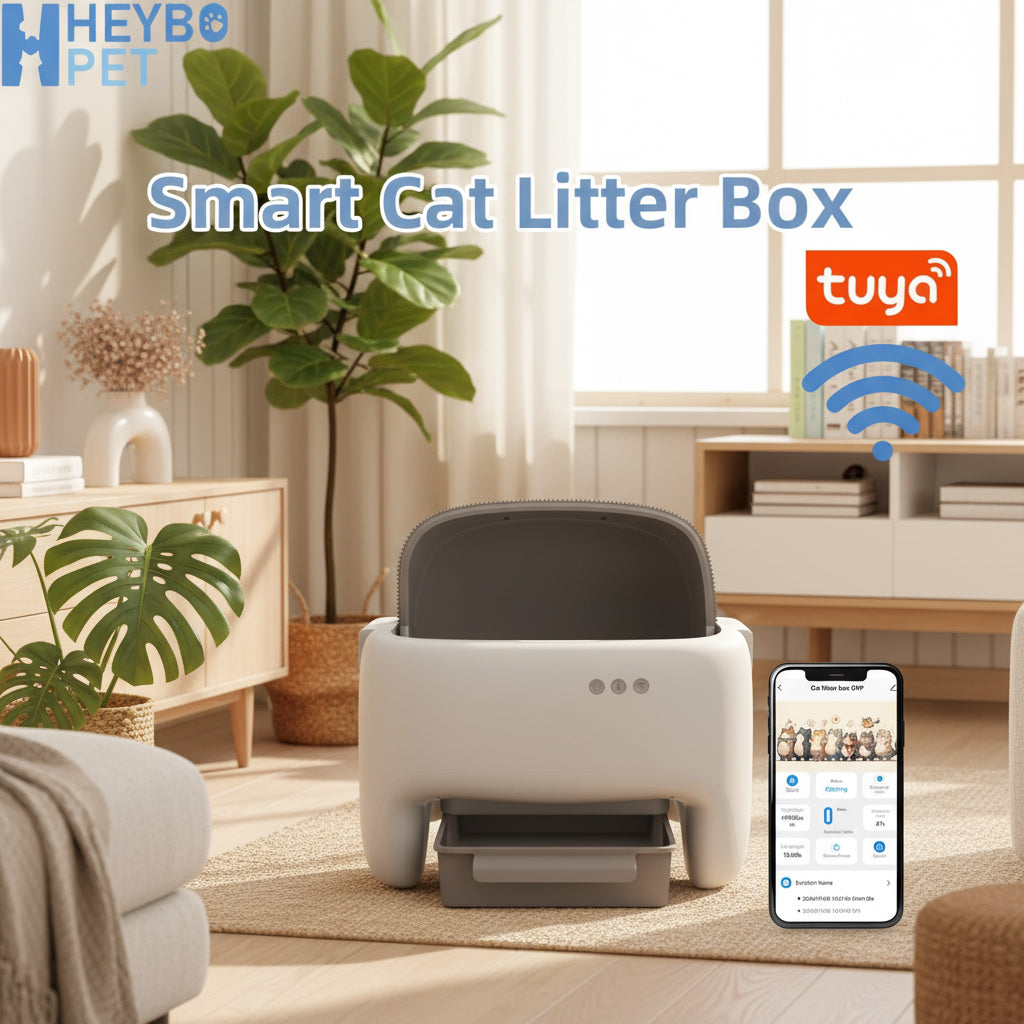 HEYBO Self Cleaning Litter Box Automatic Cat Litter Box with Safety Protection