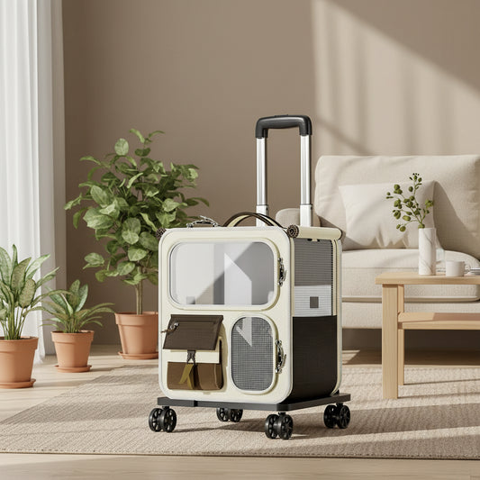 Cat Bag Going Out Portable Cat Backpack Pet Trolley Bag Backpack Multi-Cat Jewelry Dog Large Capacity Suitcase