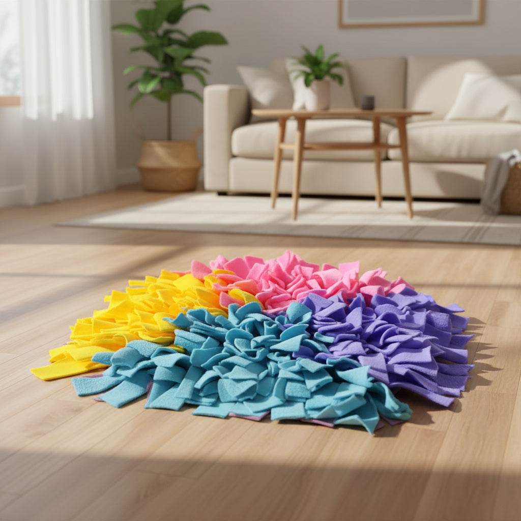 Furryforest Washable Snuffle Smelling Mats for Pet Dogs Anti-Slip Nose Training Blanket Sniffing Pads Dog Puzzle Toys