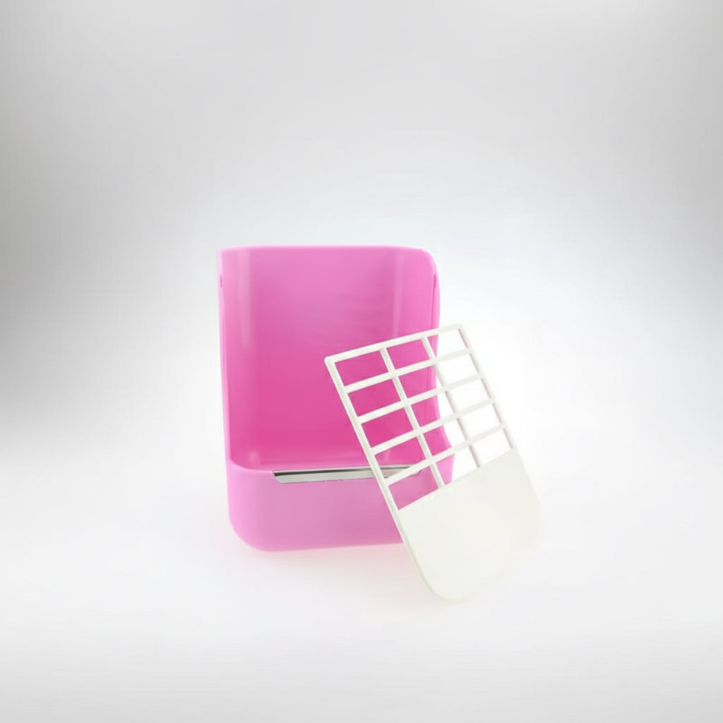 Rabbit Food Feeder Small Animal Supplies Rabbit Chinchillas Guinea Pig 2 in 1 Feeding Bowls Double Use for Grass and Food