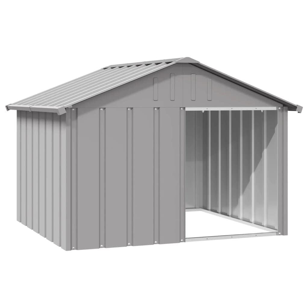 Dog House Gray 45.9"X60.2"X32.1" Galvanized Steel