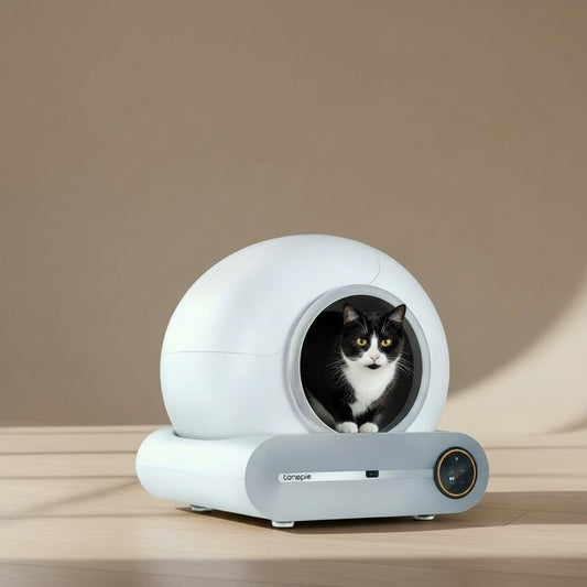 Self Cleaning Cat Litter Box, Ultra-Safe Protection Automatic Cat Litter Box, APP Control/Lower Entry/Large Capacity