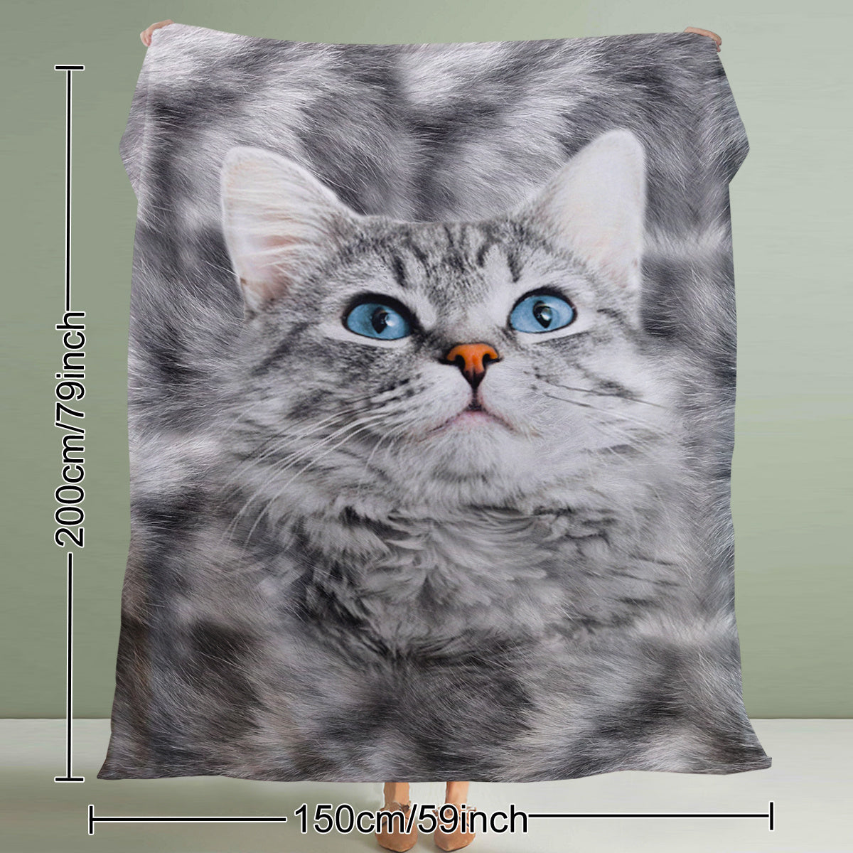 Cat Blankets For Cat Lovers Cute Cat Blanket For Girls Women Fleece Cat Sherpa Blanket Black And White Cat Print Blanket Fuzzy Cat Blanket Throw 130X150cm
