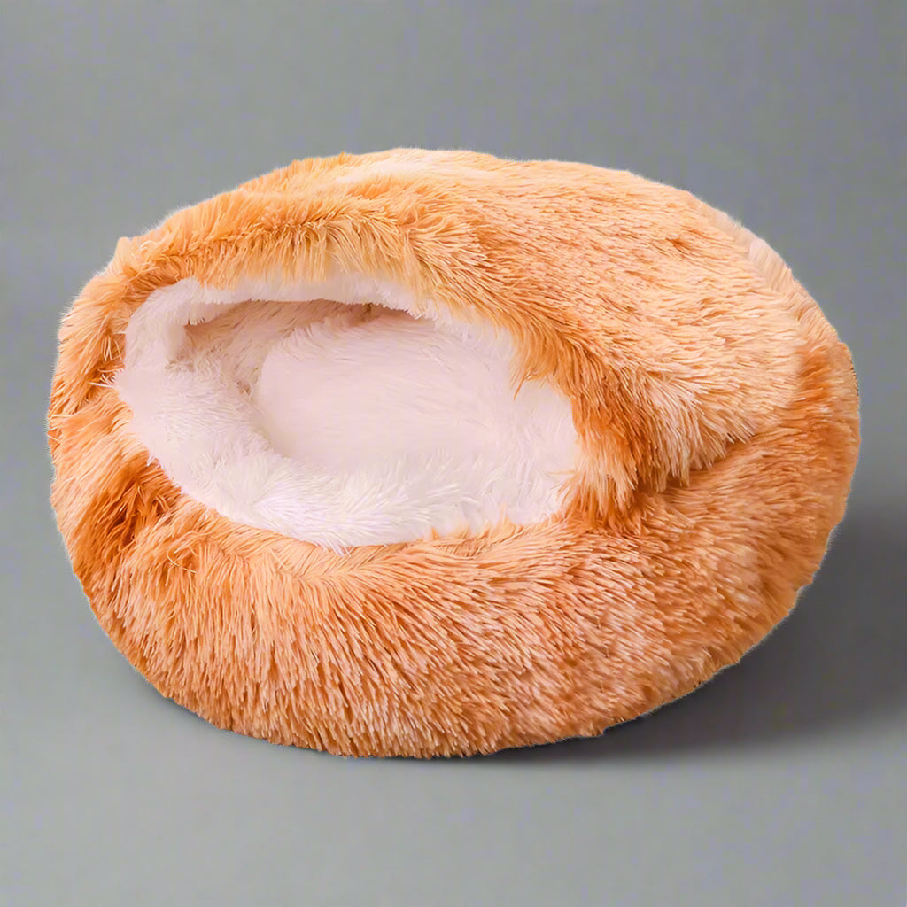 Plush Pet Cat Bed round Cat Cushion Cat House 2 in 1 Warm Cat Basket Pet Sleep Bag Cat Nest Kennel for Small Dog Cat Dog Bed