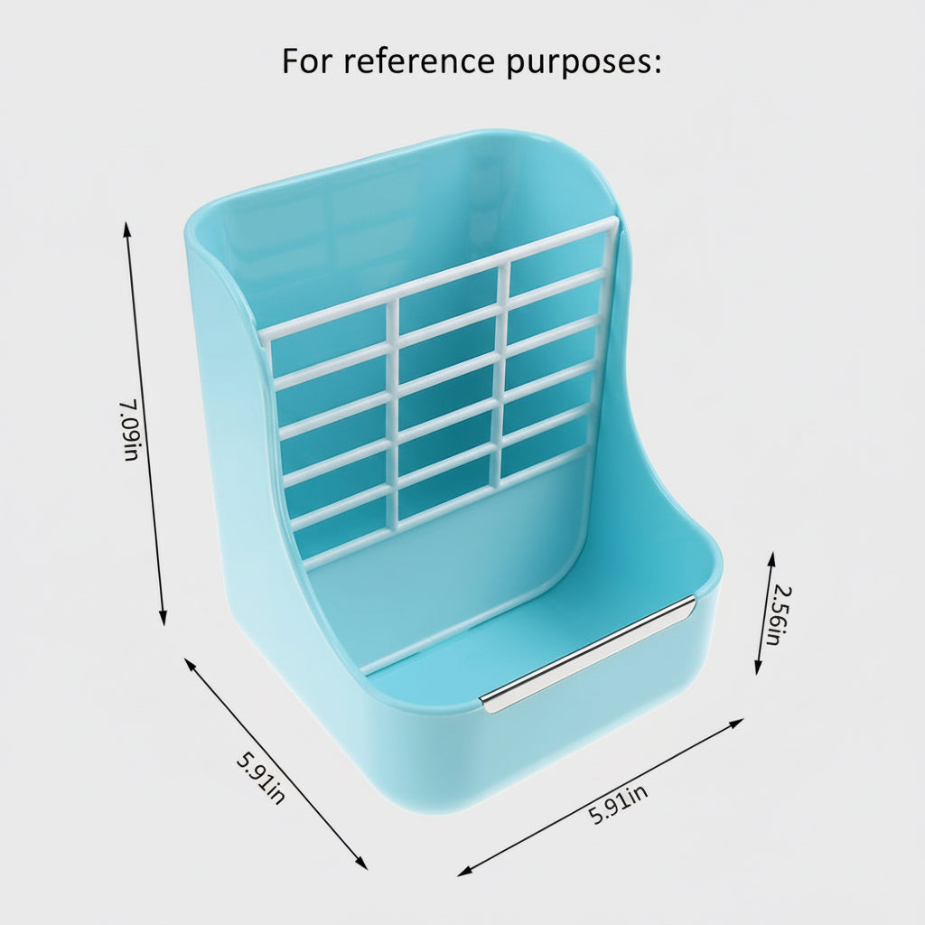 Rabbit Food Feeder Small Animal Supplies Rabbit Chinchillas Guinea Pig 2 in 1 Feeding Bowls Double Use for Grass and Food