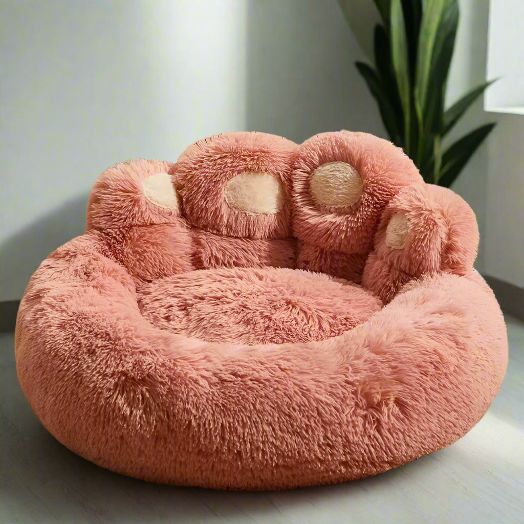 Cute Bear Paw Dog Bed Plush Winter Warm Mat Pets Kennel Large Dog Sleeping Bed Puppy Cat Sofa Blanket Cushion Pets Accessories