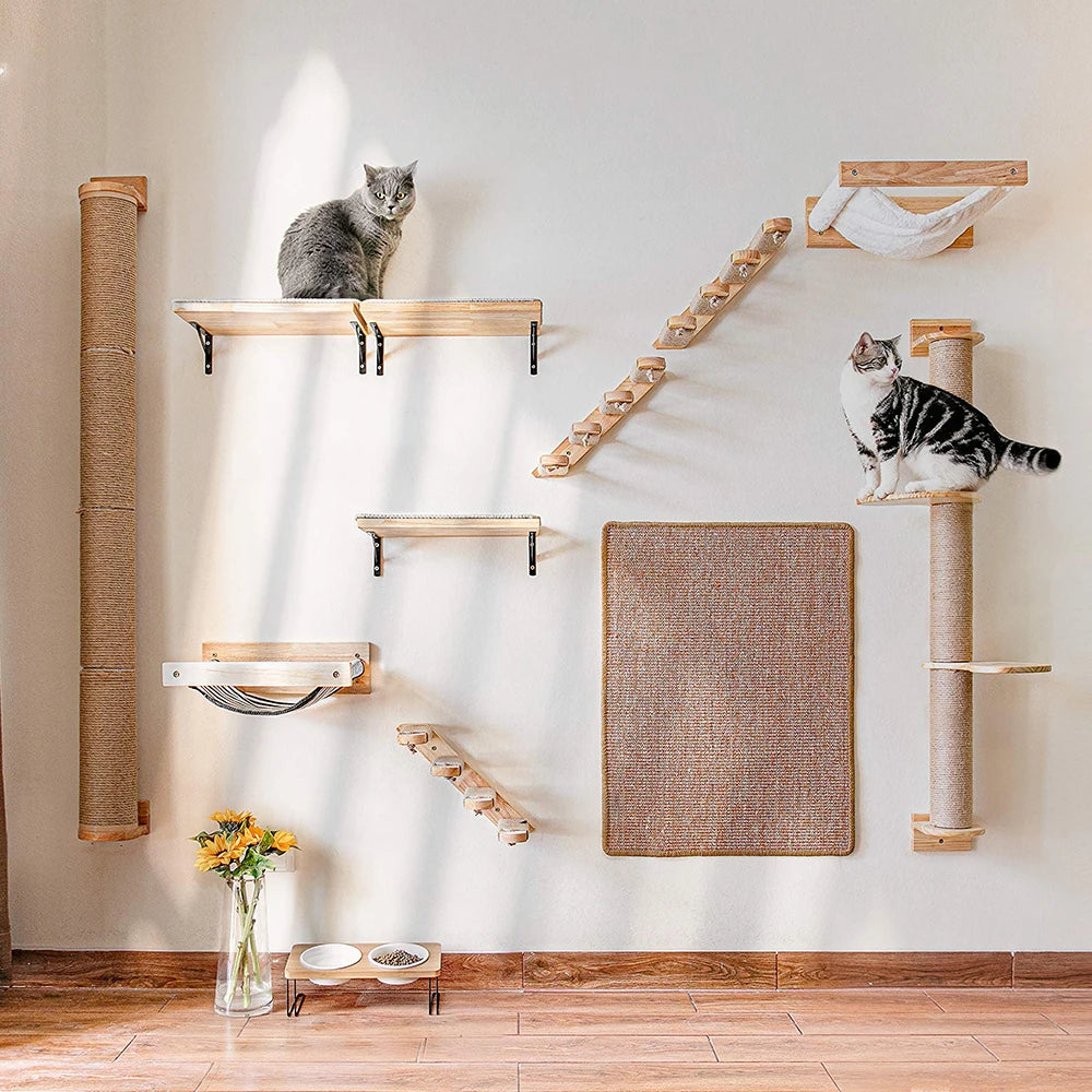 DIY Wall Mounted Cat Tree Pieces
