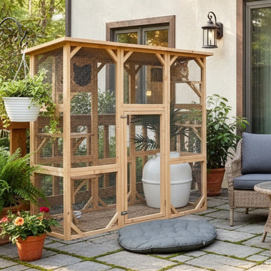 Euretta Indoor/Outdoor Large Waterproof Cat Playpen