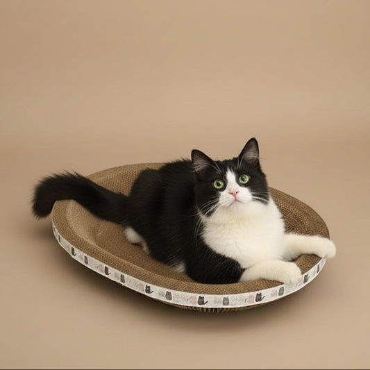 Corrugated Cat Scratcher Cat Scrapers round Oval Grinding Claw Toys for Cats Wear-Resistant Cat Bed Nest Cat Accessories