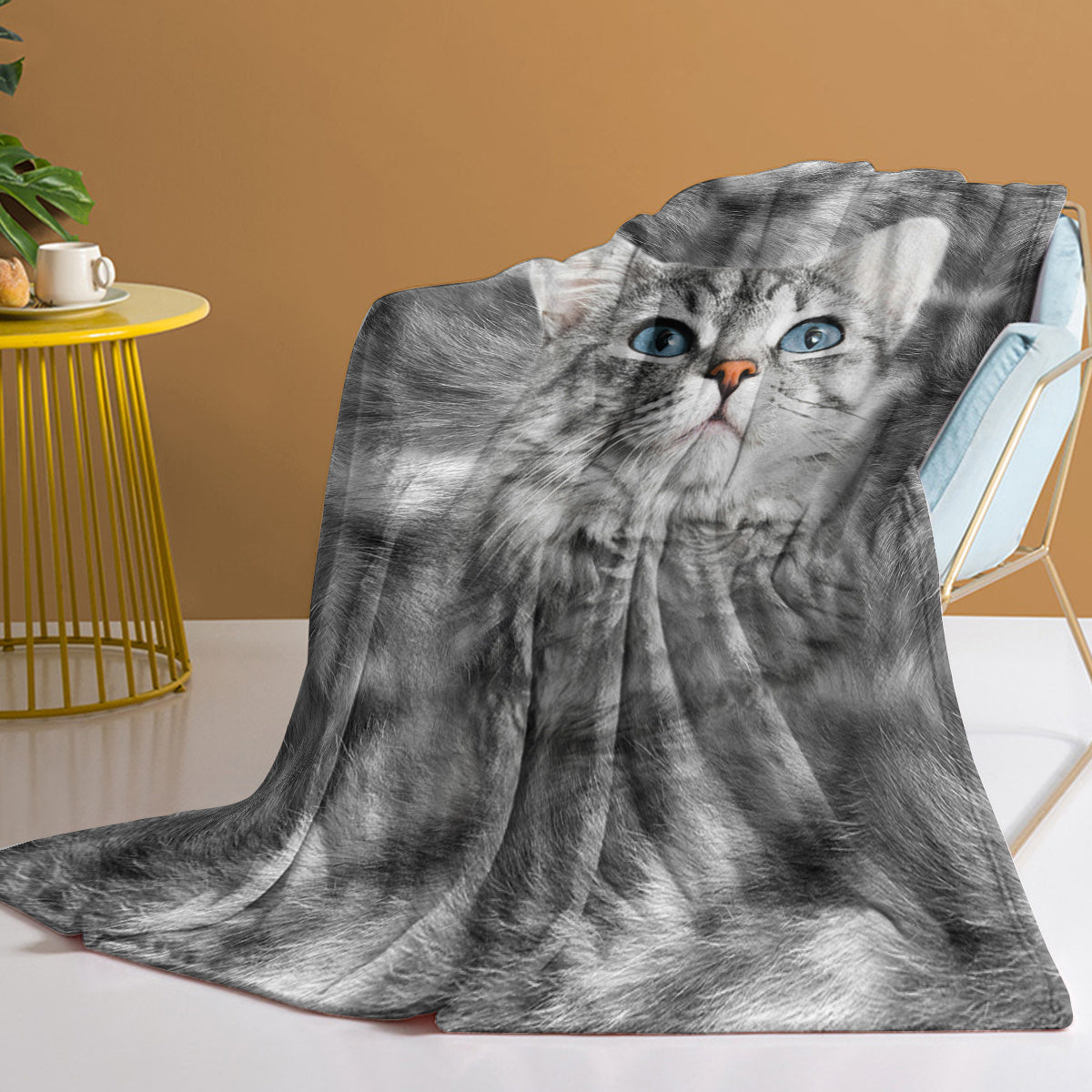 Cat Blankets For Cat Lovers Cute Cat Blanket For Girls Women Fleece Cat Sherpa Blanket Black And White Cat Print Blanket Fuzzy Cat Blanket Throw 130X150cm