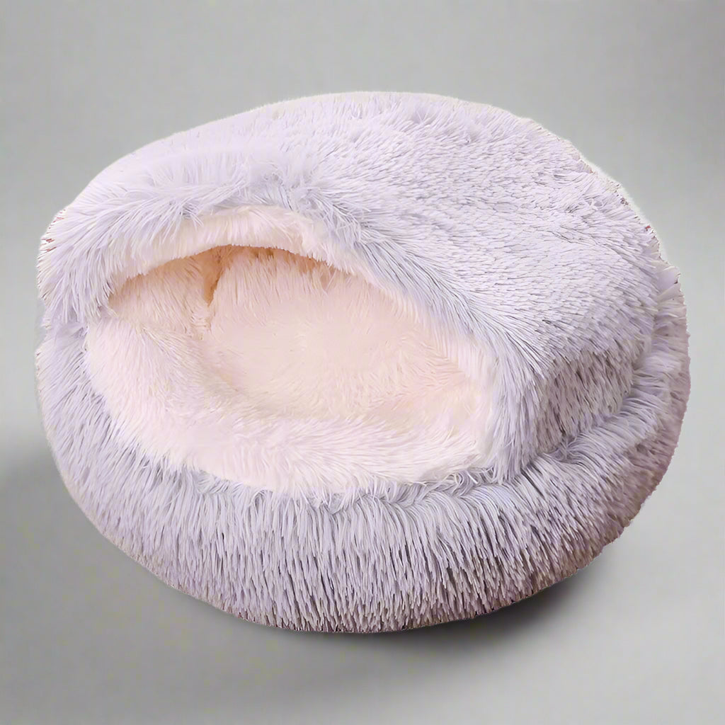 Plush Pet Cat Bed round Cat Cushion Cat House 2 in 1 Warm Cat Basket Pet Sleep Bag Cat Nest Kennel for Small Dog Cat Dog Bed