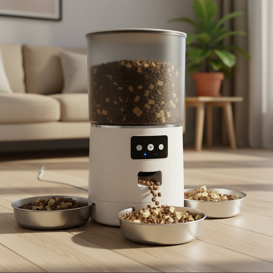 HEYBO Automatic Cat Feeder Smart App-Controlled Pet Feeder with 3 Bowls