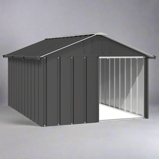 Dog House Gray 45.9"X60.2"X32.1" Galvanized Steel
