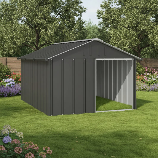 Dog House Gray 45.9"X60.2"X32.1" Galvanized Steel