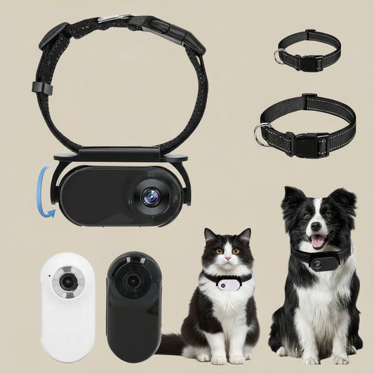 Pet Collar Camera 120 Deg Lens OTG Connection Video Recording Adjustable Magnetic Cat Sport Camera for Outdoor Dog Collar Camera