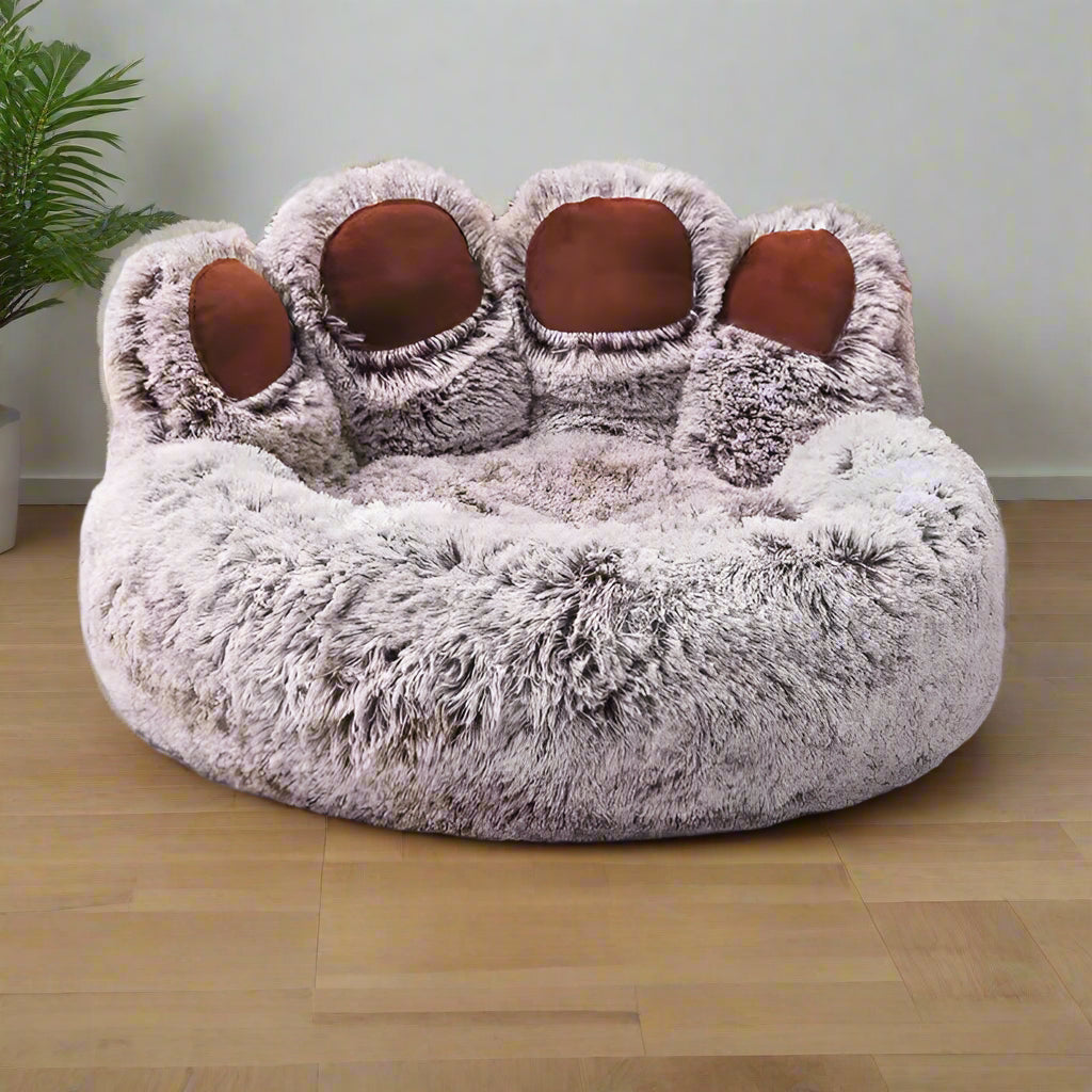 Cute Bear Paw Dog Bed Plush Winter Warm Mat Pets Kennel Large Dog Sleeping Bed Puppy Cat Sofa Blanket Cushion Pets Accessories