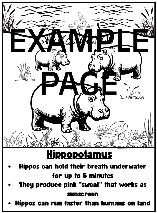 Animal Coloring Book with Fun Facts