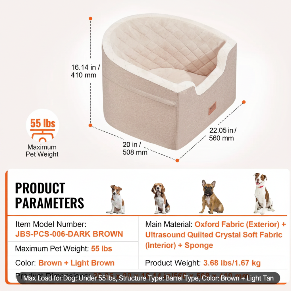 Pet Booster & Travel Car Bed MustLovePets