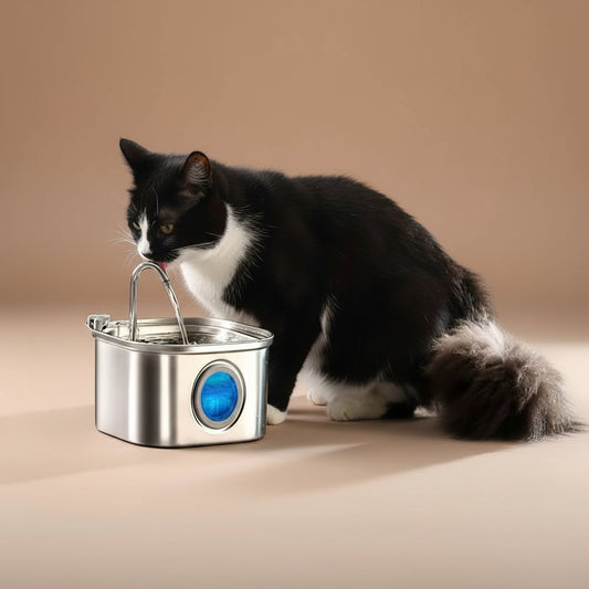 3.2L Stainless Steel Pet Water Feeder Auto Cat Fountain Smart Dog Water Dispenser Visual Window Drinking Bowl Pet Accessories