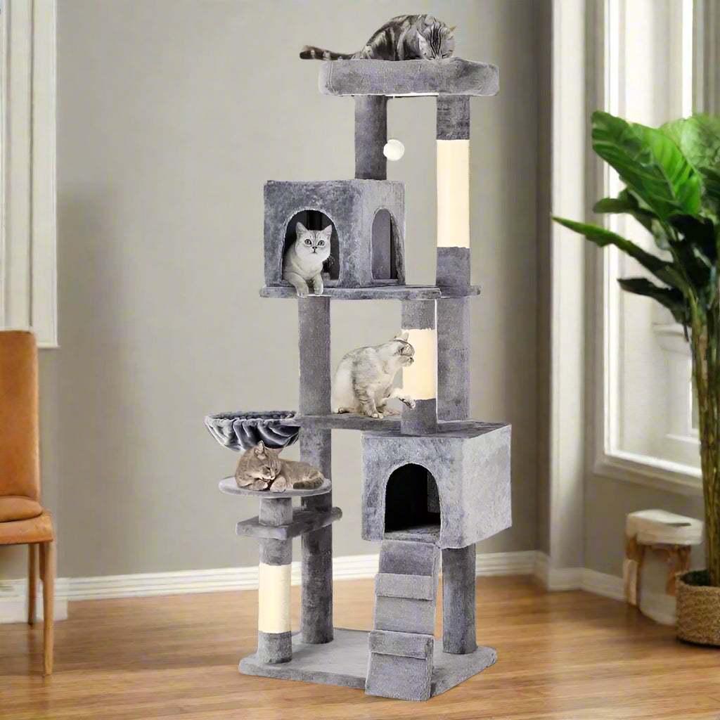 75"H Plush Cat Tree