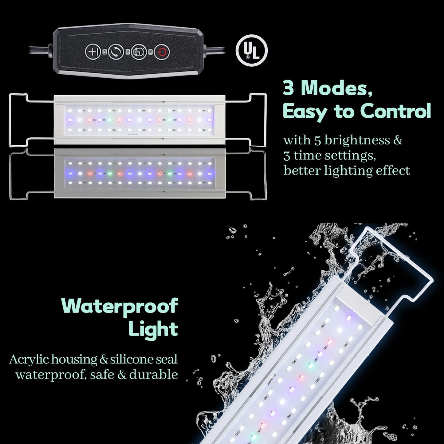 Rimless Glass Aquarium Starter Kit (3 Gal), Ultra Clear Low Iron Glass Fish T...