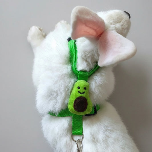 Cartoon Rabbit Harness and Leash Set Walking Adjustable Pet Harnesses for Small Animals Bunny Guinea Pig Mascotas Accessories