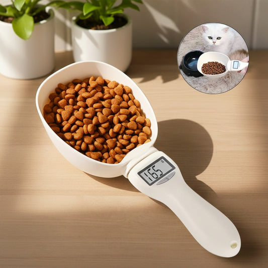 Pet Food Measuring Scoop Electronic Dog Cat Food Measuring Cup Digital Spoon Scale Kitchen Food Scale with LED Display