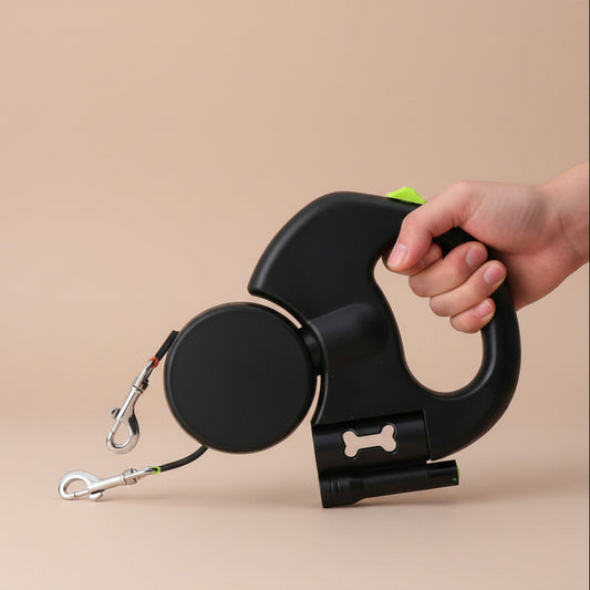 Retractable Dog Leash for Small Dogs Reflective Dual Pet Leash Lead 360 Swivel No Double Dog Walking Leash with Lights Pet Products