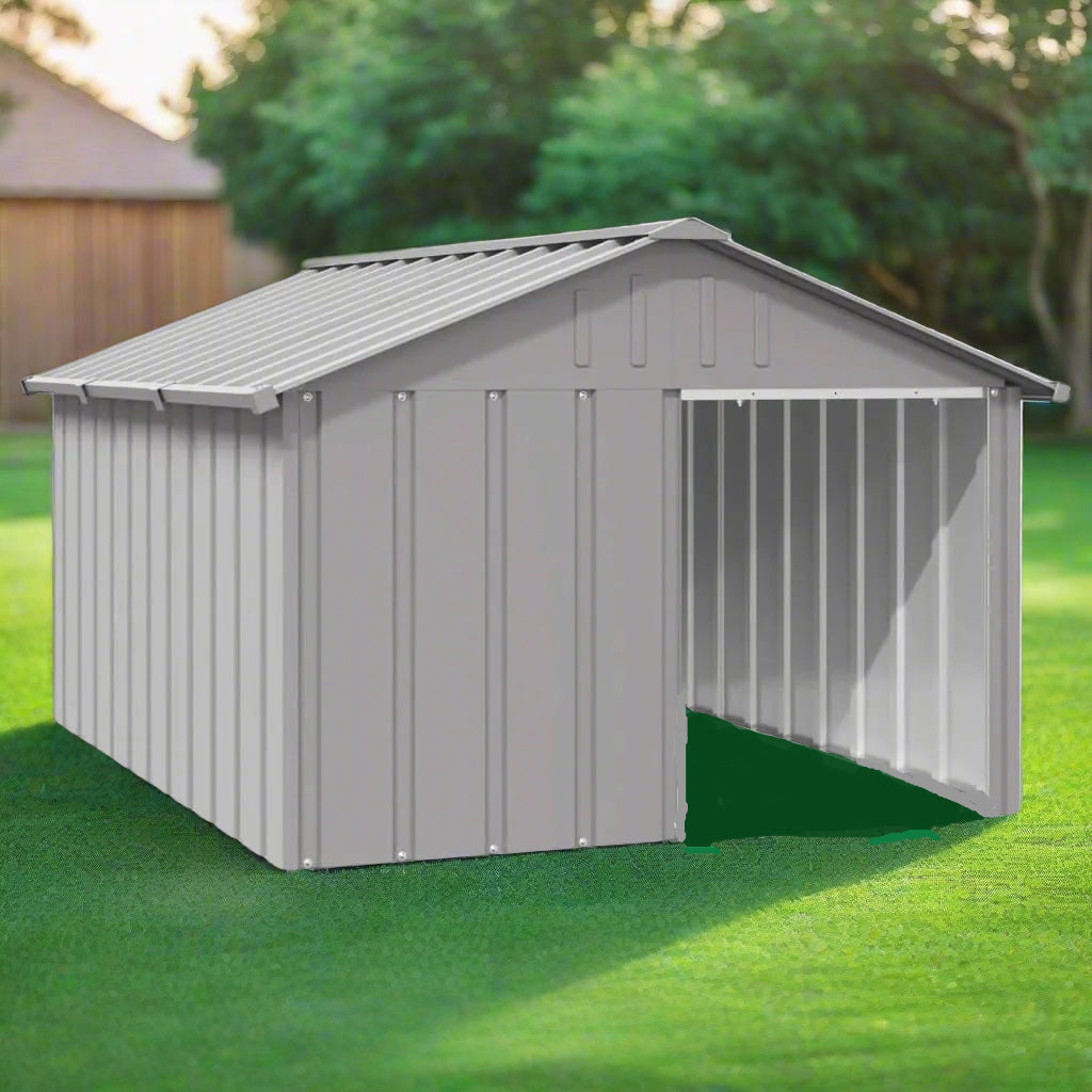 Dog House Gray 45.9"X60.2"X32.1" Galvanized Steel