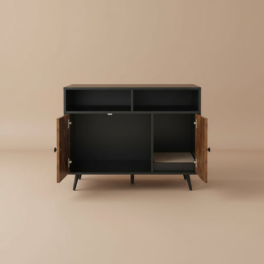 Cat Litter Box Enclosure with Storage Compartments and Pet Scratcher