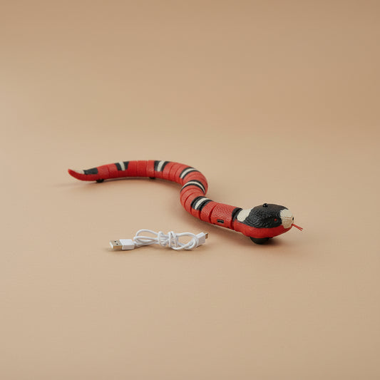 Automatic Cat Toys Interactive Smart Sensing Snake Teasetoys for Cats USB Charging Cat Accessories for Pet Cats Game Play To