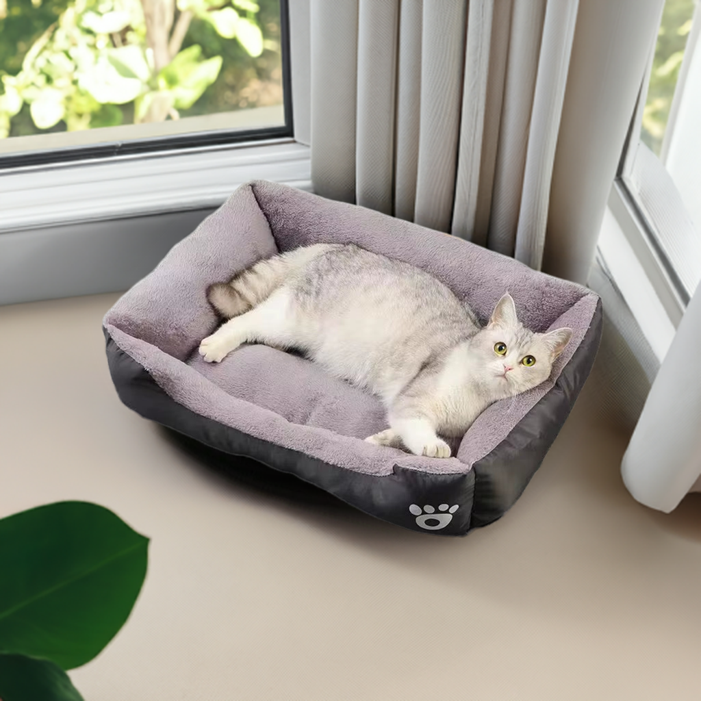 Oxford Comfort Pet Bed | Waterproof Dog & Cat Bed with Raised Edges | All-Season Pet Rest