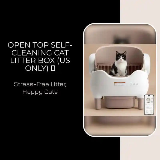 Open Top Self-Cleaning Cat Litter Box (US Only) 🎁 by@Outfy