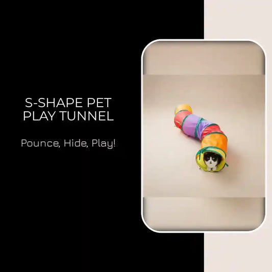 S-Shape Pet Play Tunnel by@Outfy