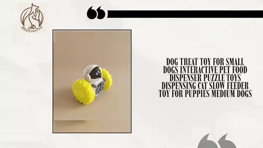 Dog Treat Toy for Small Dogs Interactive Pet Food Dispenser Puzzle Toys Dispensing Cat Slow Feeder Toy for Puppies Medium Dogs by@Outfy
