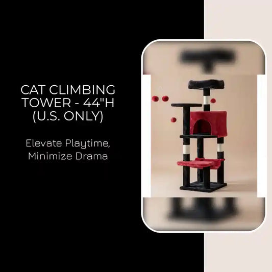 Cat Climbing Tower - 44"H (U.S. Only) by@Outfy