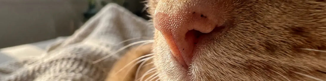 close up banner image of cats nose