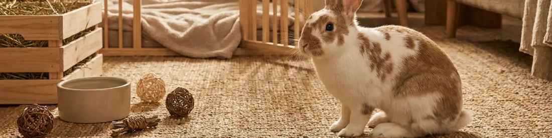 Image of a ribbit and rabbit products in a living room