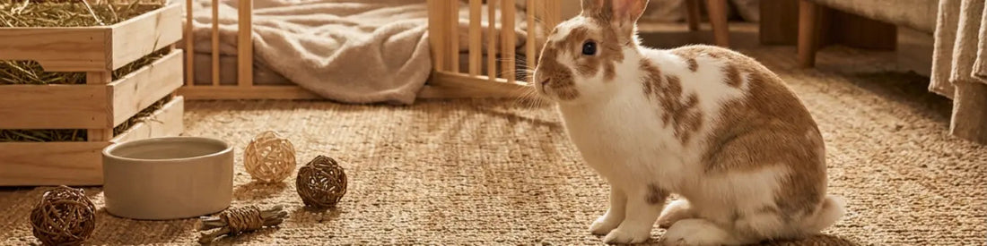 Image of a ribbit and rabbit products in a living room
