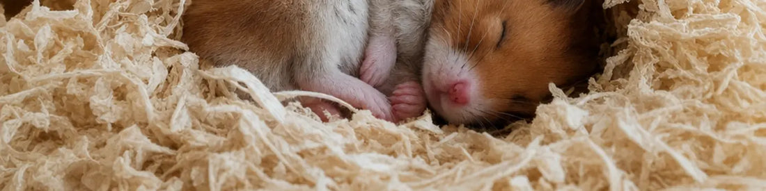 banner image of a hamster curled up and sleeping