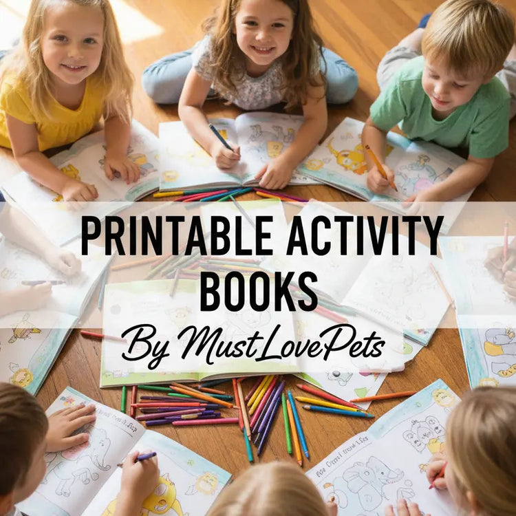 Educational Activity Books for Kids & Adults - Creative Learning Adventures  Must Love Pets