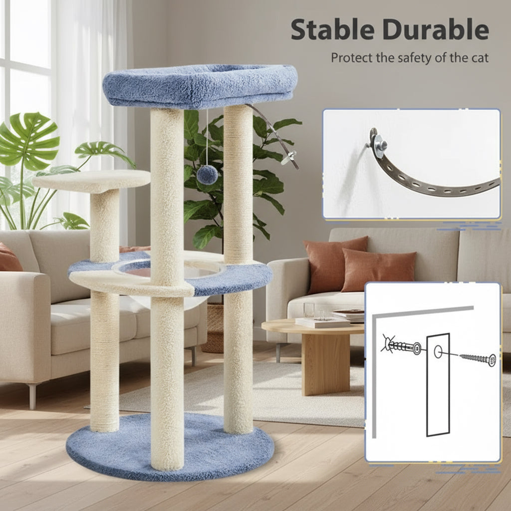 Gillispie Cat Tree with Clear Bowl