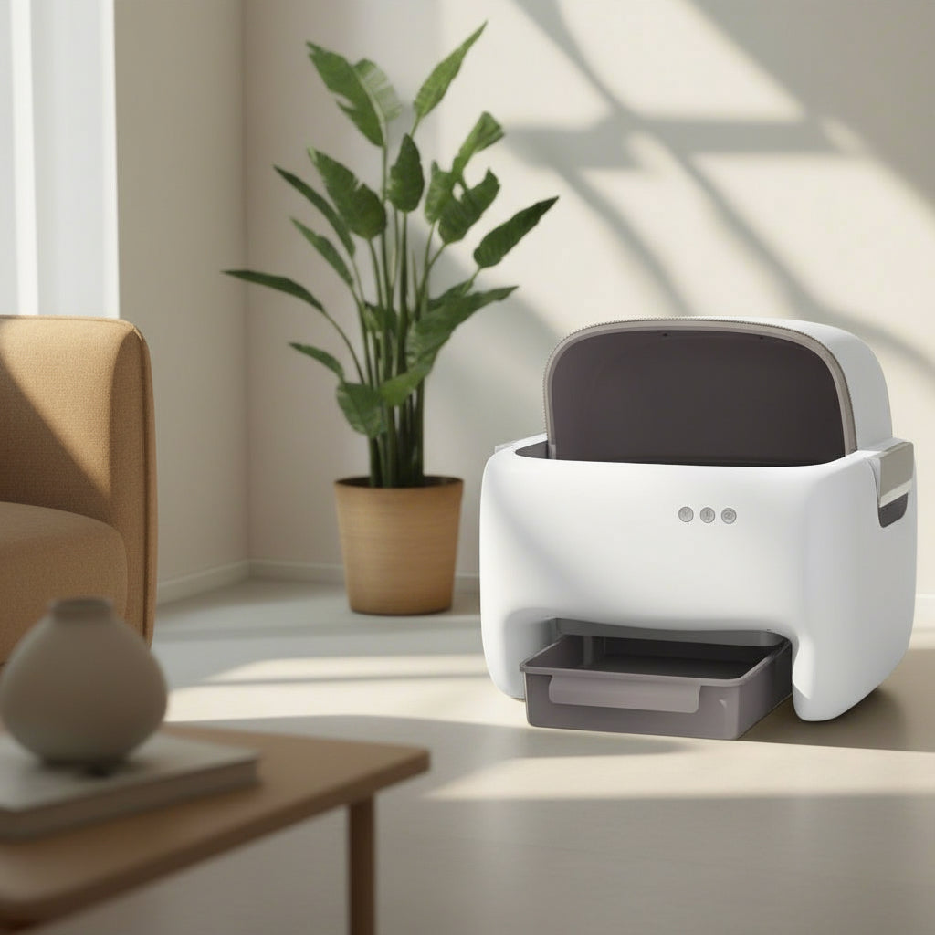 HEYBO Self Cleaning Litter Box Automatic Cat Litter Box with Safety Protection